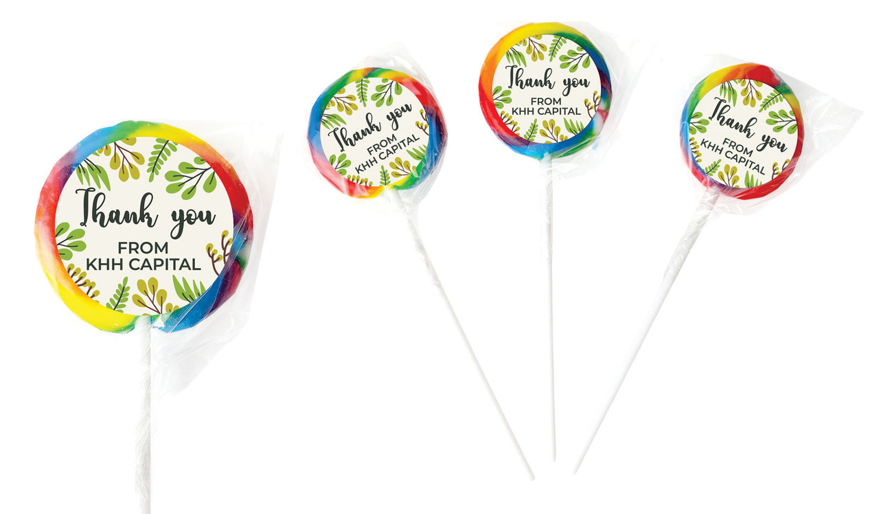 Floral Personalised Thank You Lollipop