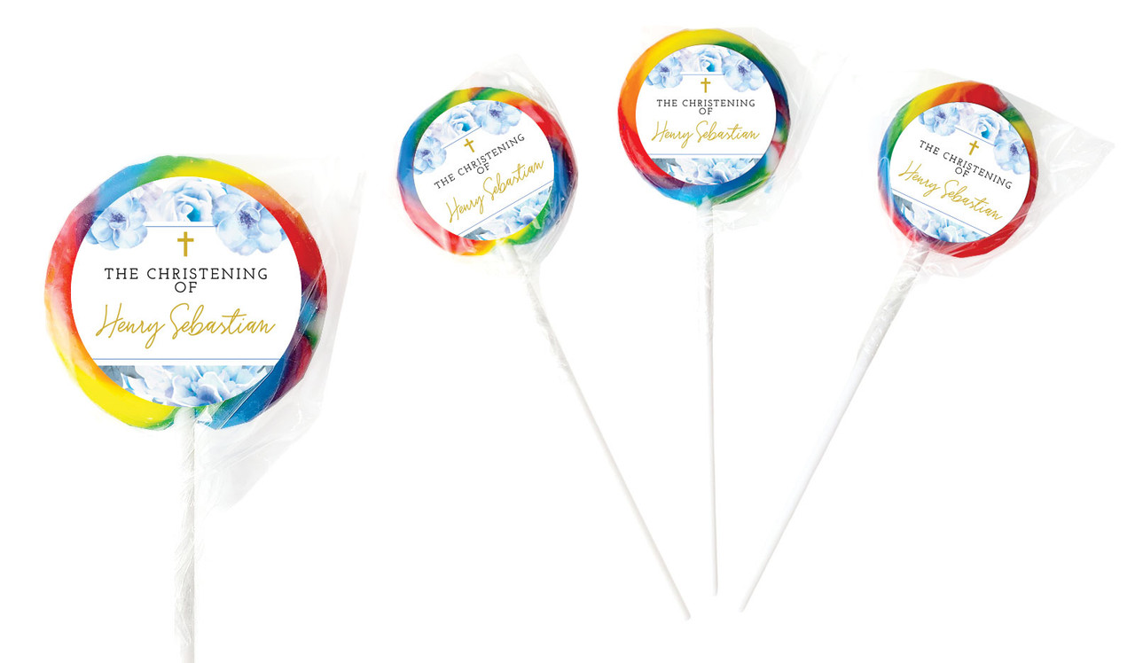 Floral Bed  Custom Christening Lollipop