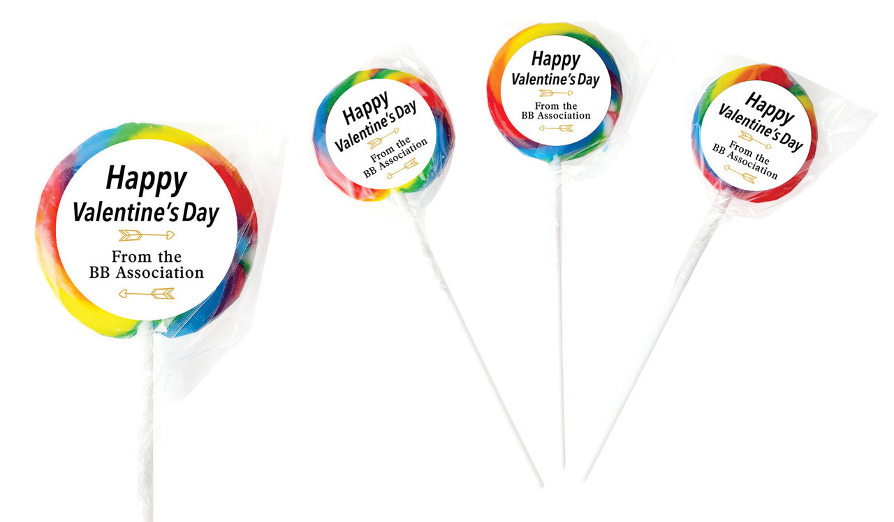 Simple Sentiment Personalised Valentine's Day Lollipops