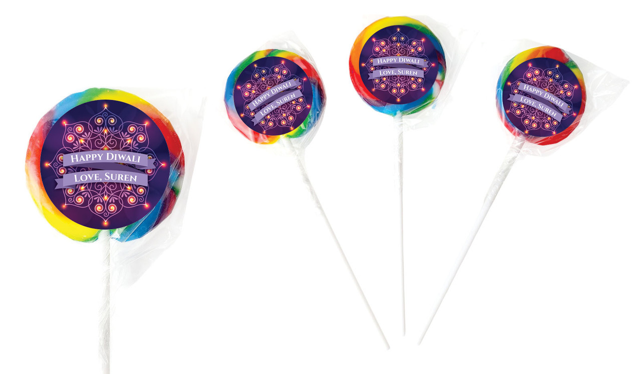 Lantern Mandala Diwali Personalised Lollipops