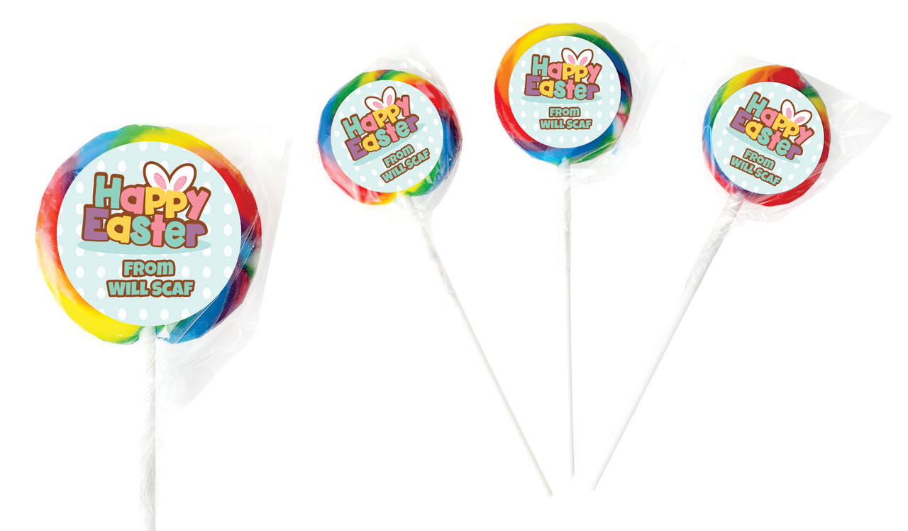 Happy Easter Personalised Lollipops