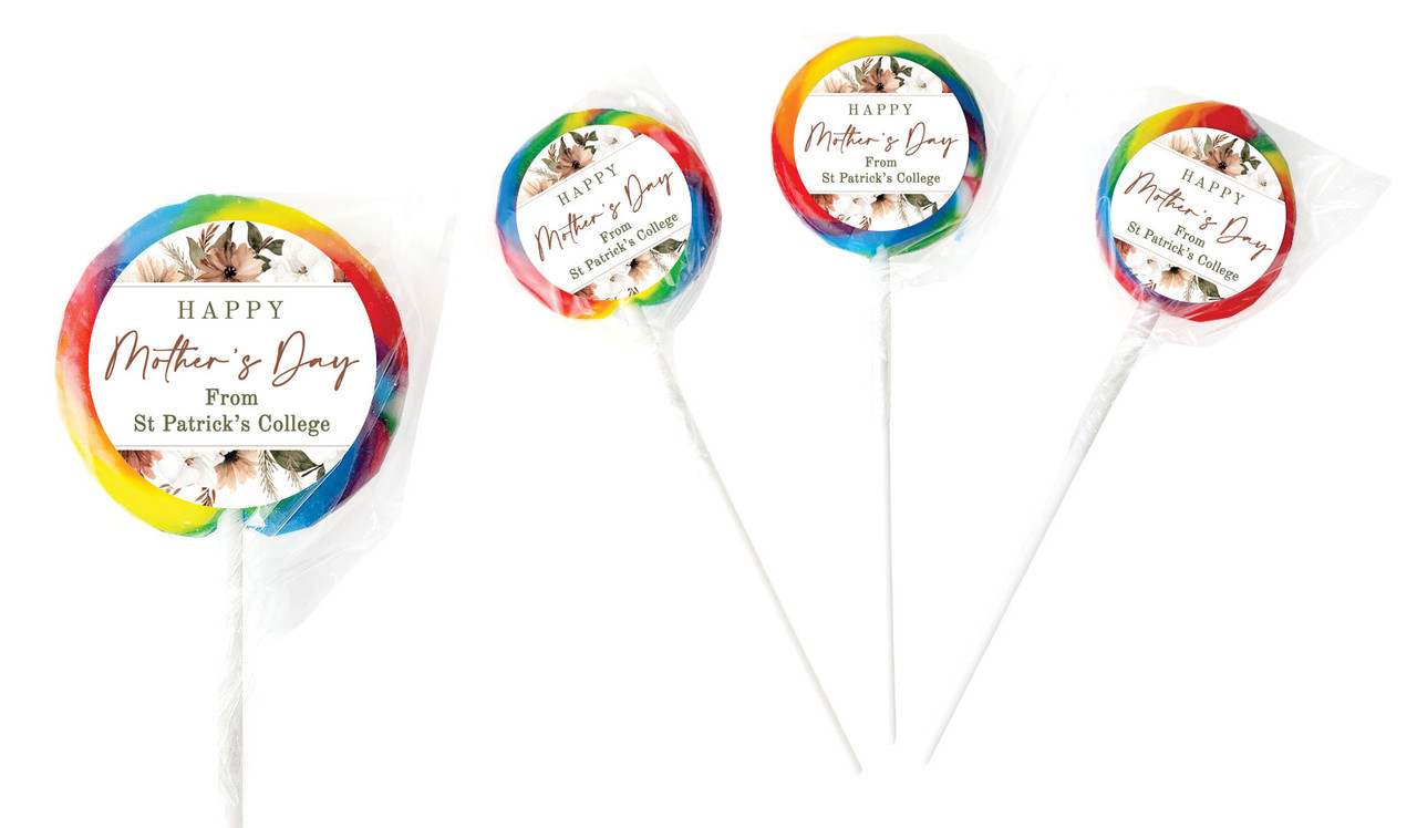 Elegant Flowers Mother's Day Personalised Lollipop