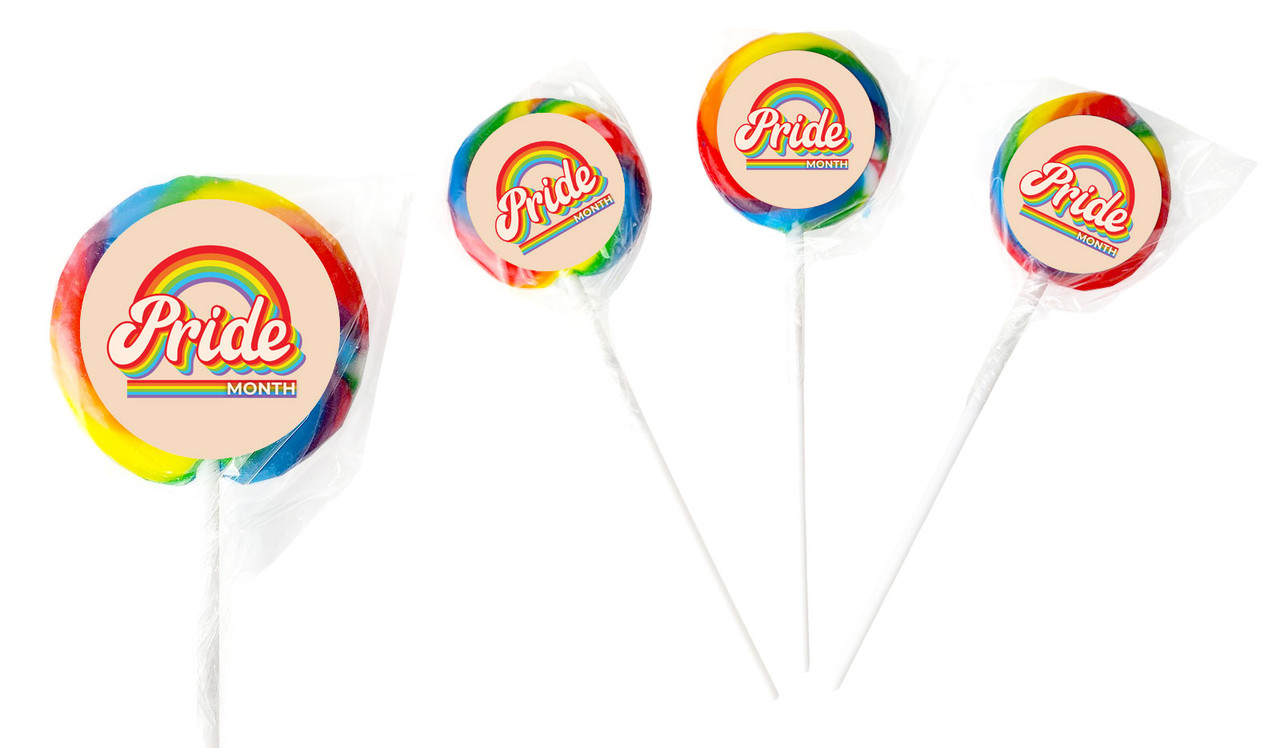 Retro Pride Personalised Lollipops