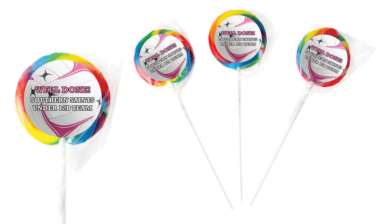 Netball Personalised Lollipops