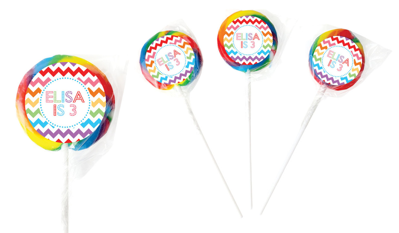Chevron Rainbow On Rainbow Lollipop
