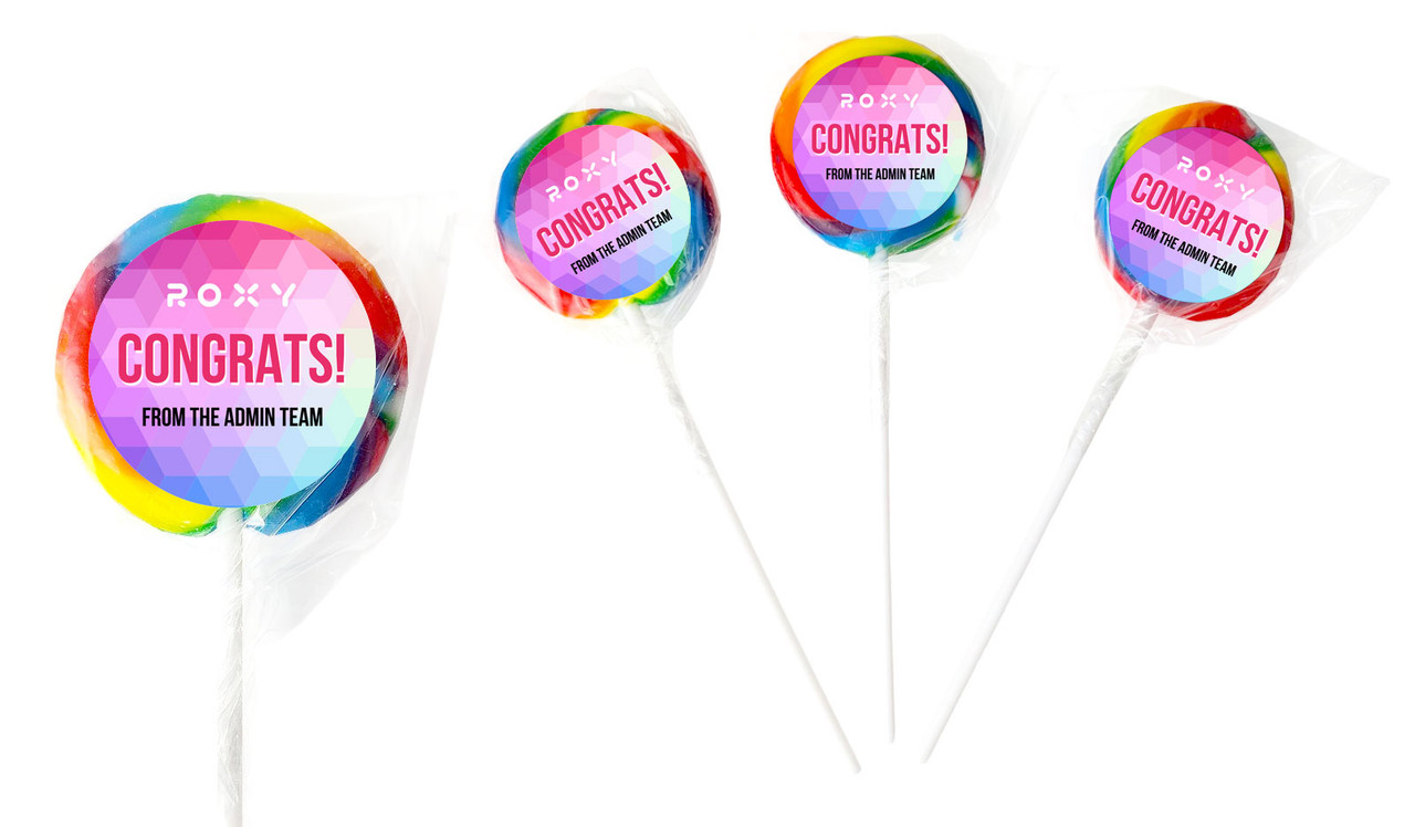 Geometric Congratulations Personalised Lollipop