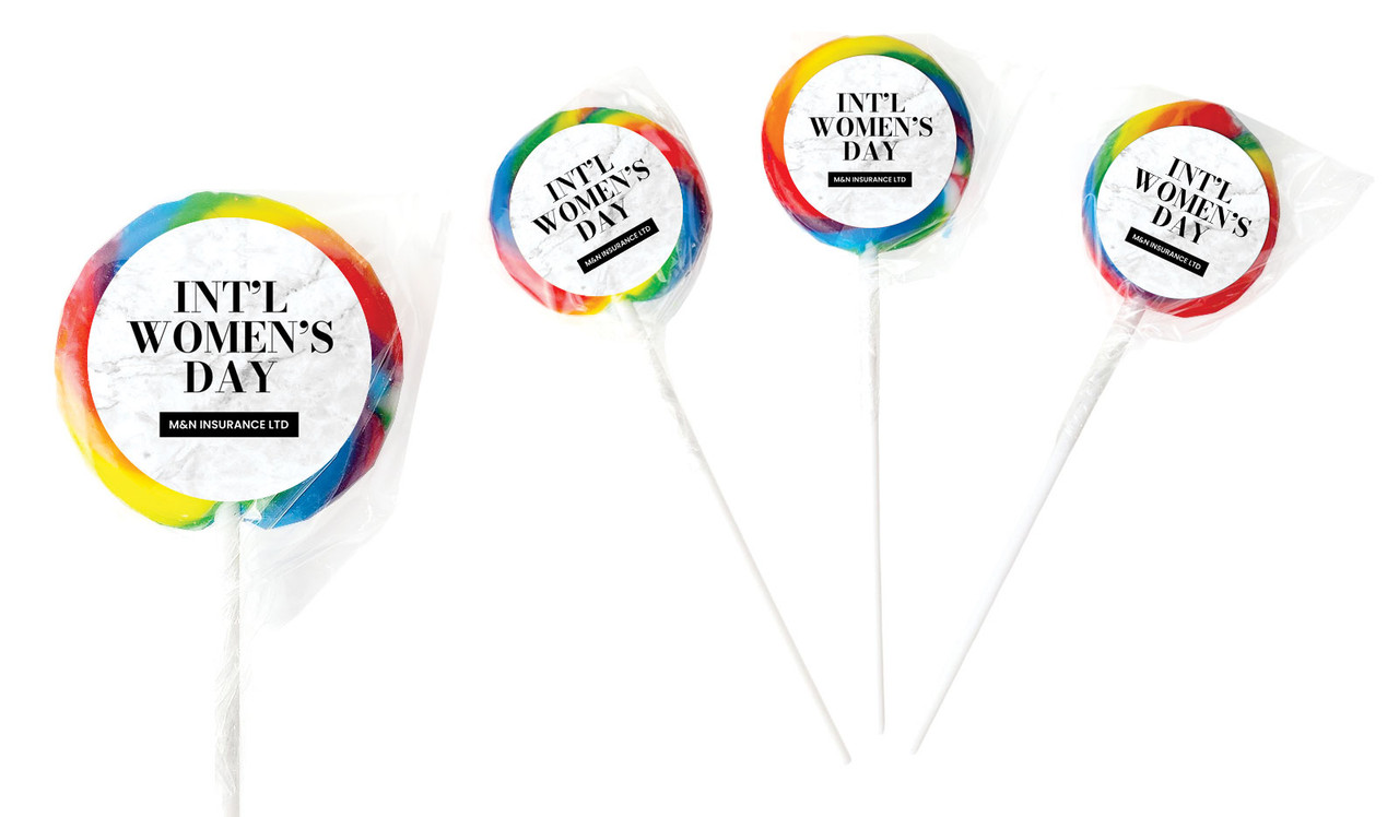 Marble Deco Personalised Womens Day Lollipop