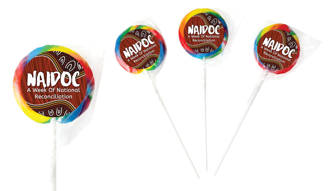 Flowing Indigenous National NAIDOC Week Personalised Lollipops