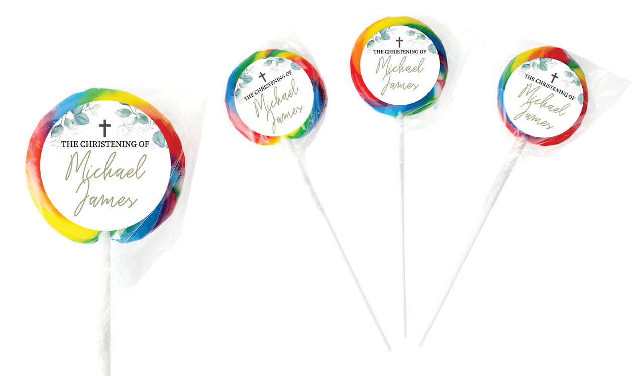 Dream Leaves Custom Christening Lollipop