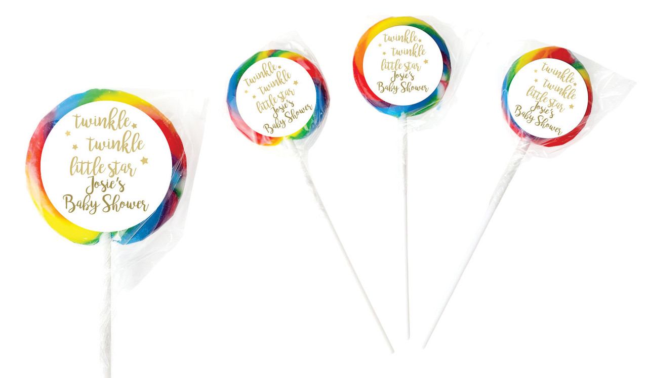 Twinkle Twinkle Baby Shower Personalised Lollipops