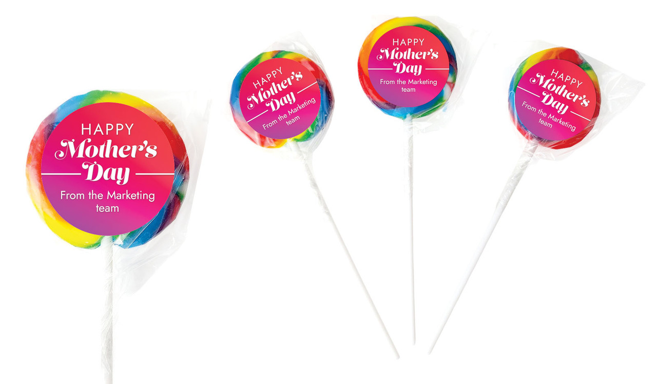 Pink And Purple Mother's Day Personalised Lollipop