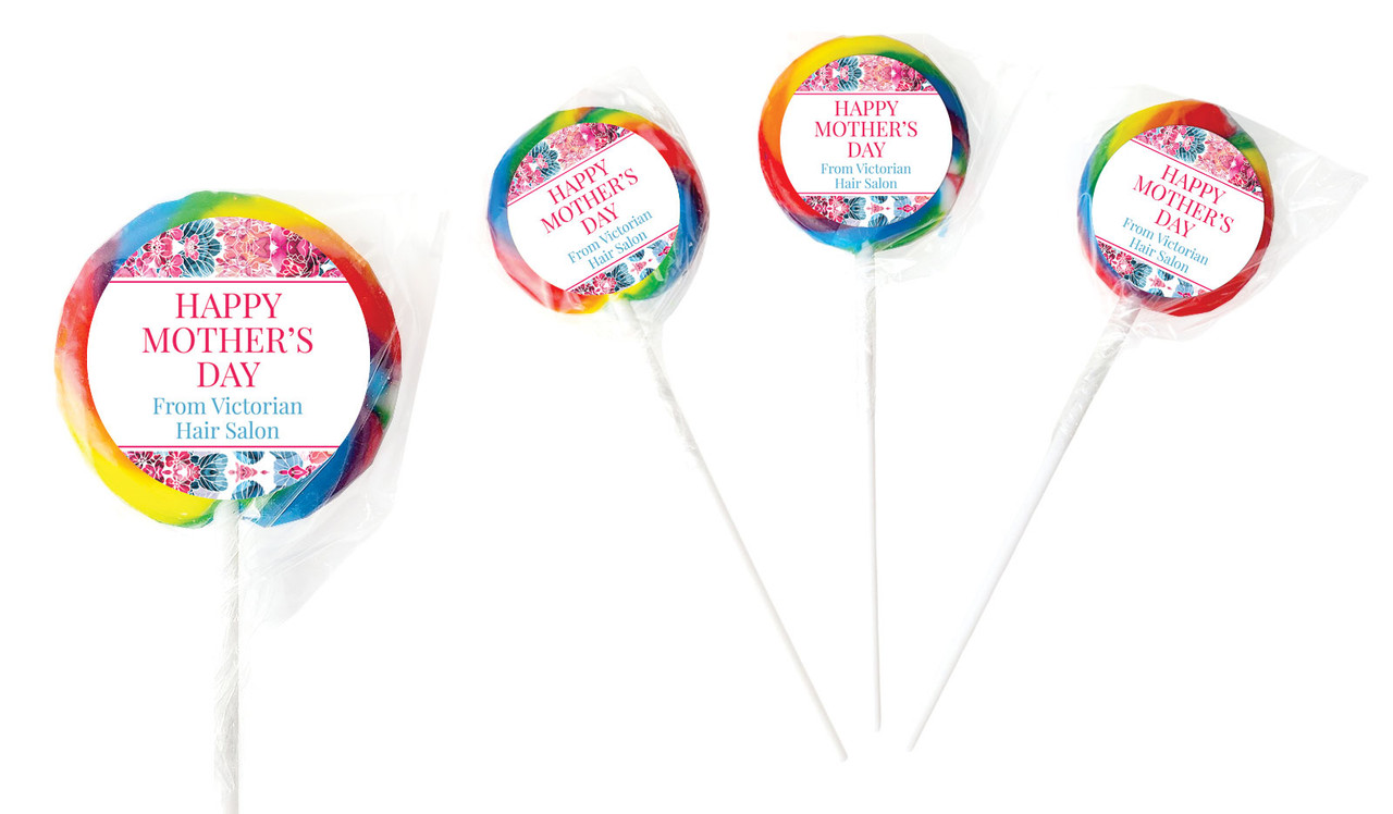 Seamless Floral Mother's Day Personalised Lollipop