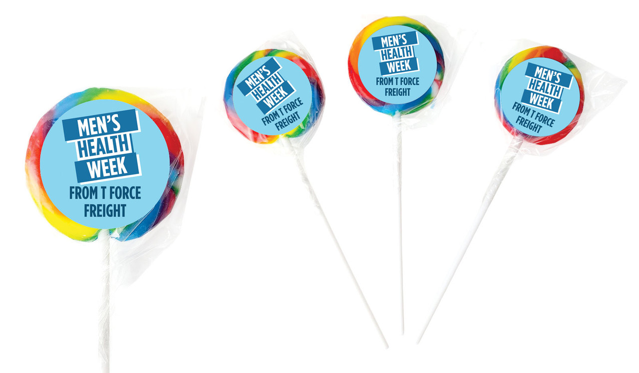 Angled Banner Men's Health / Movember Personalised Lollipops