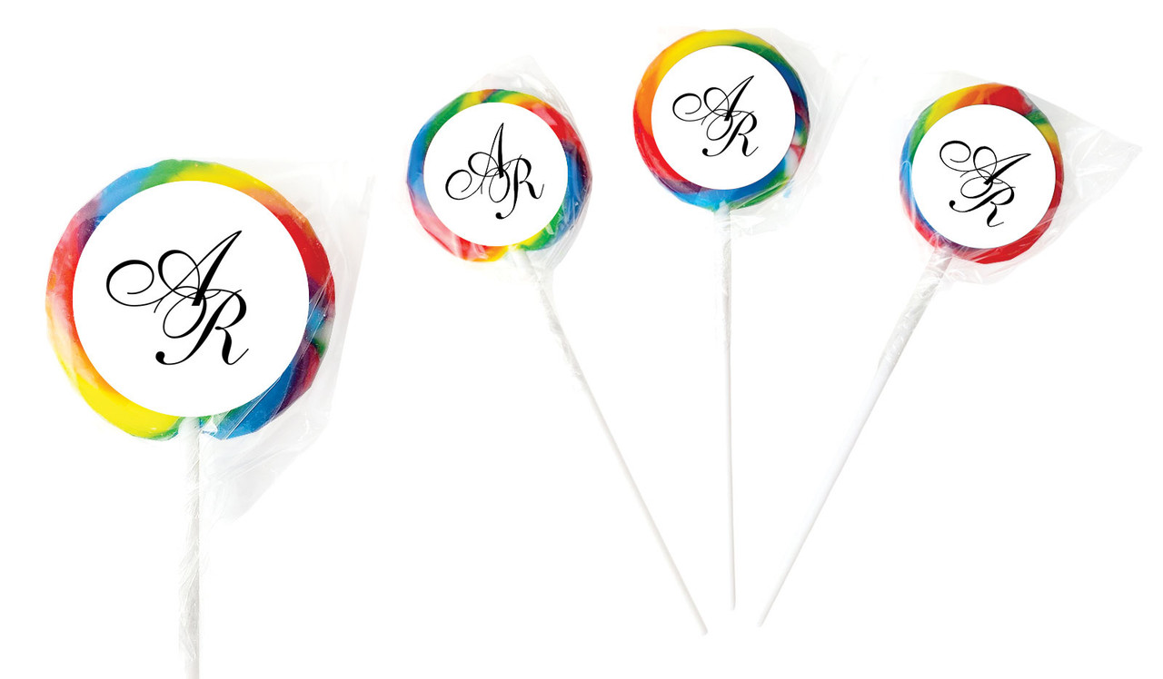 Initials Wedding Personalised Lollipops