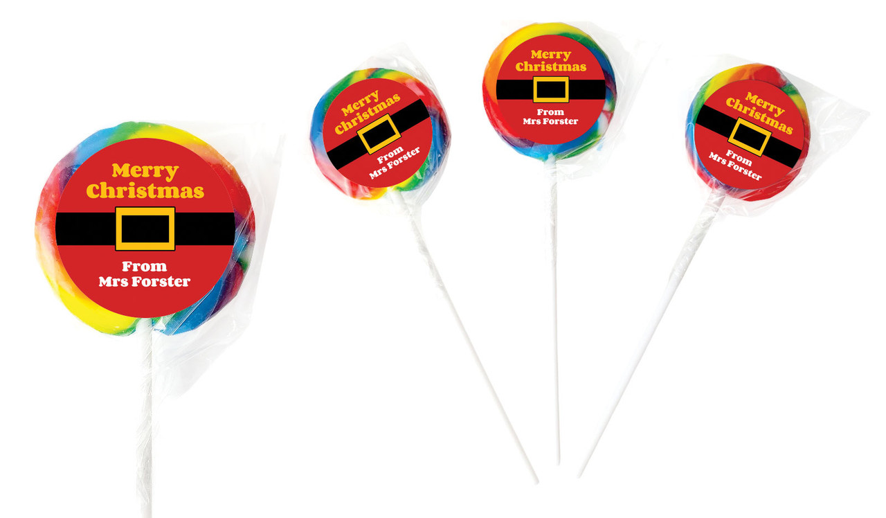 Santa's Belt Custom Christmas Lollipops