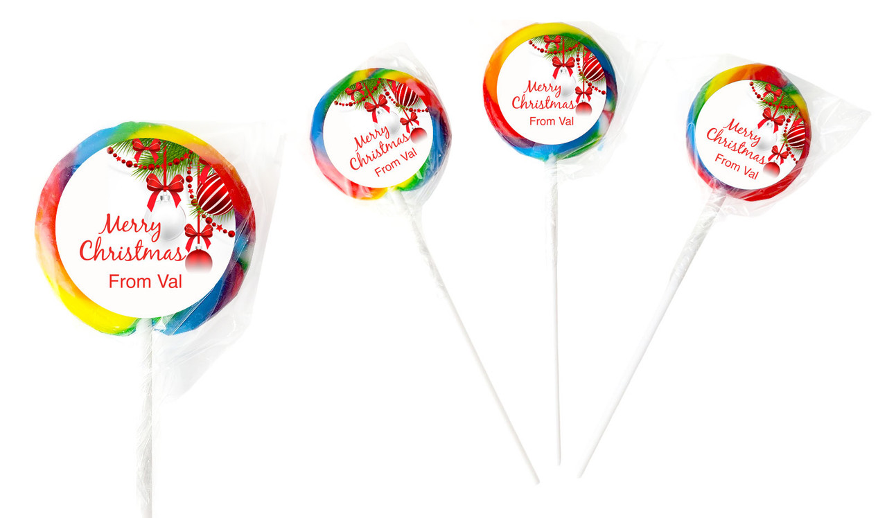 White Baubles Christmas Lollipops