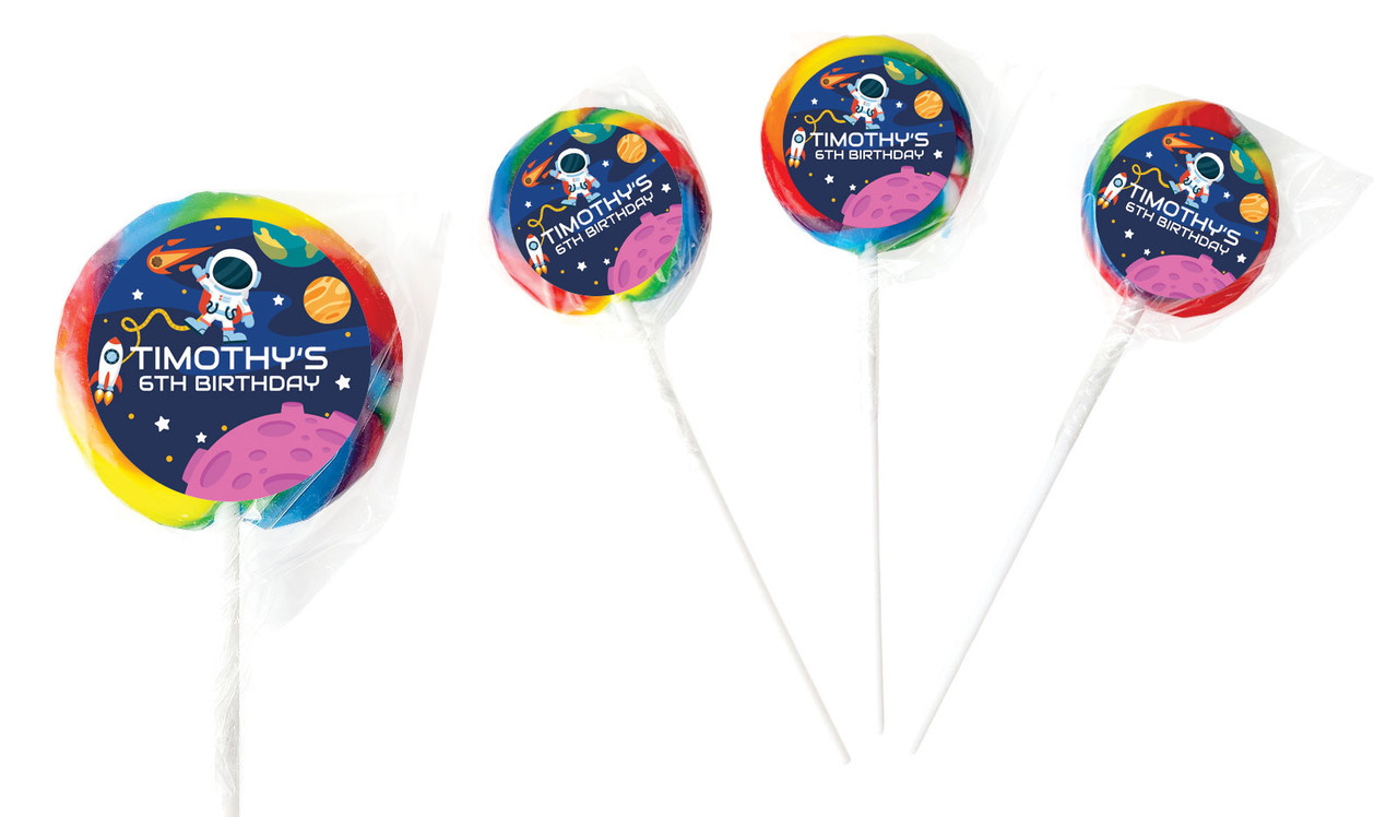 Astronaut Birthday Personalised Lollipops
