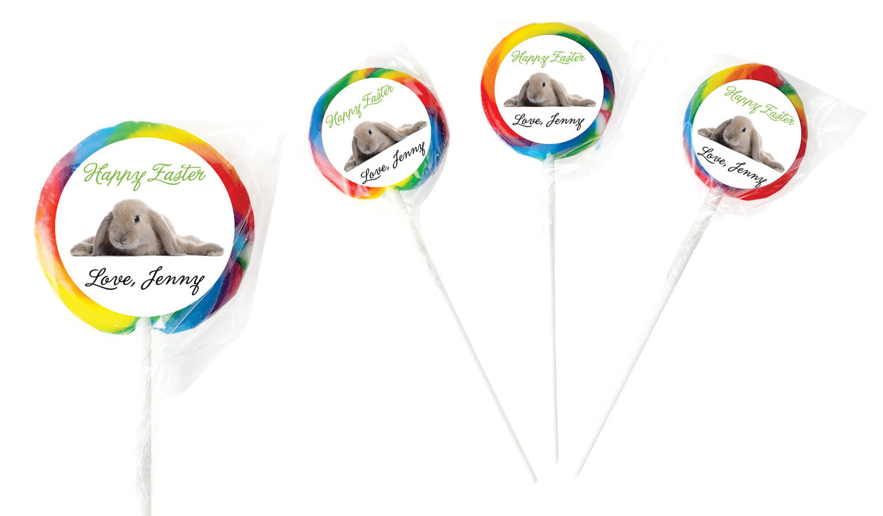 Floppy Eared Rabbit Personalised Lollipops