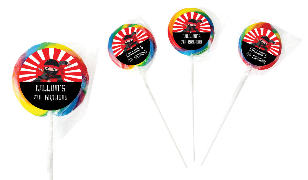 Ninja Personalised Birthday Lollipop
