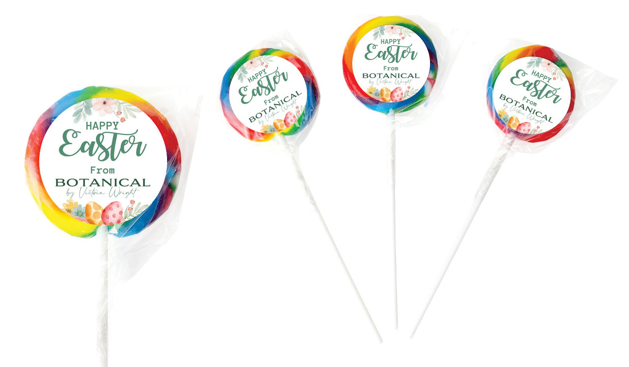 Botanical Eggs Personalised Lollipops