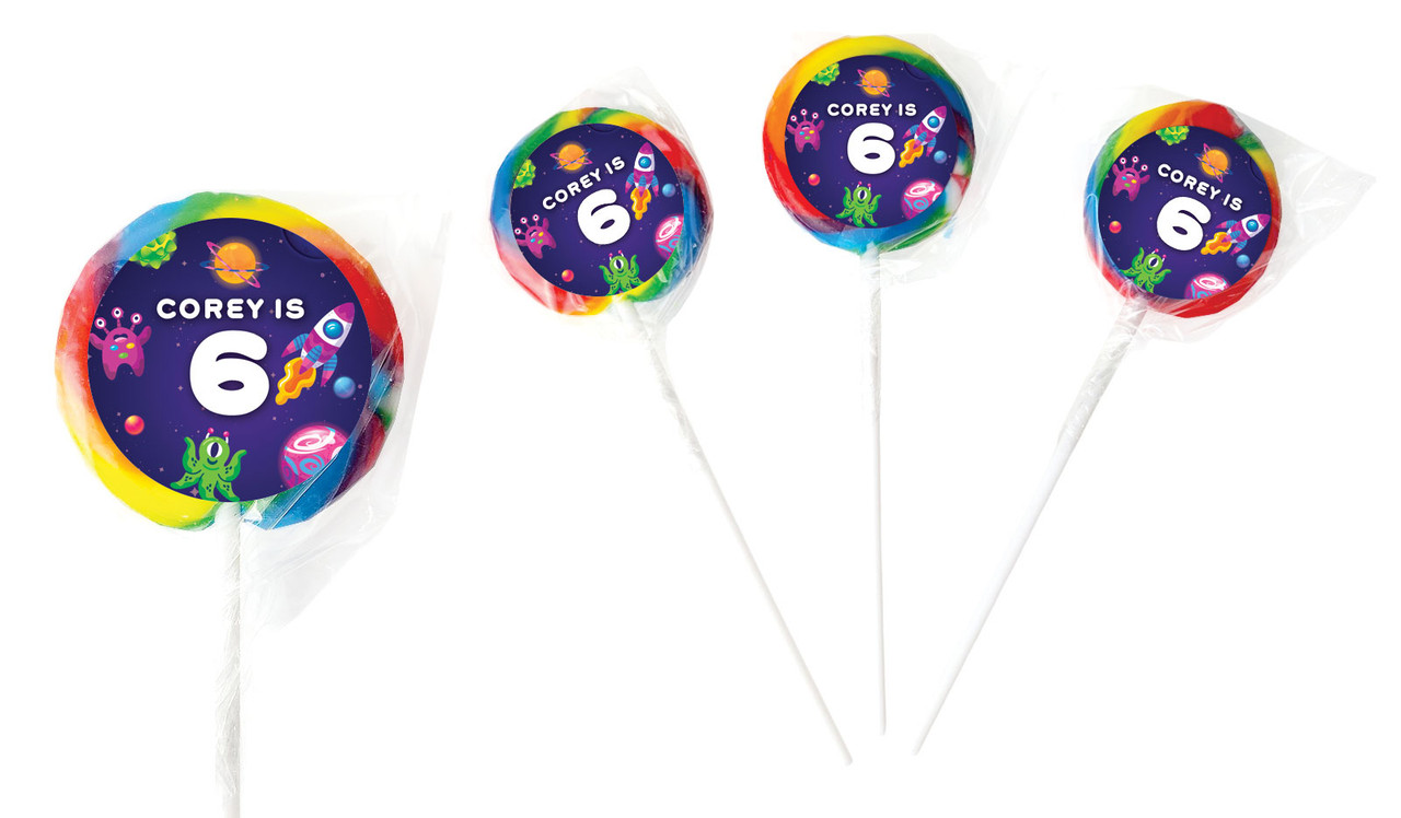 Outerspace Personalised Lollipops - Australia's #1 Kids Party Supplies