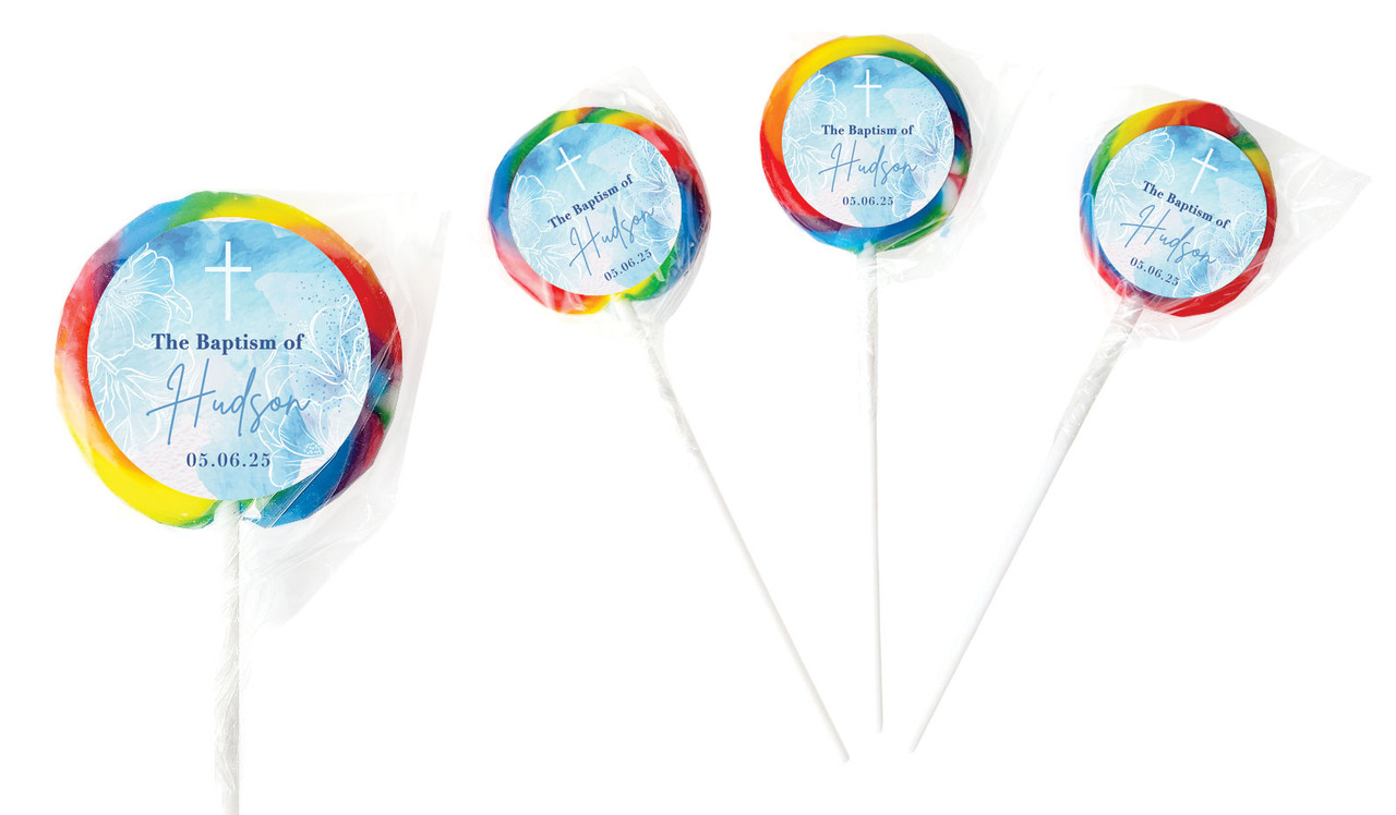 River Run Custom Christening Lollipop