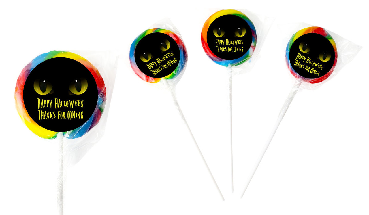 Cats Eyes Halloween Personalised Lollipops