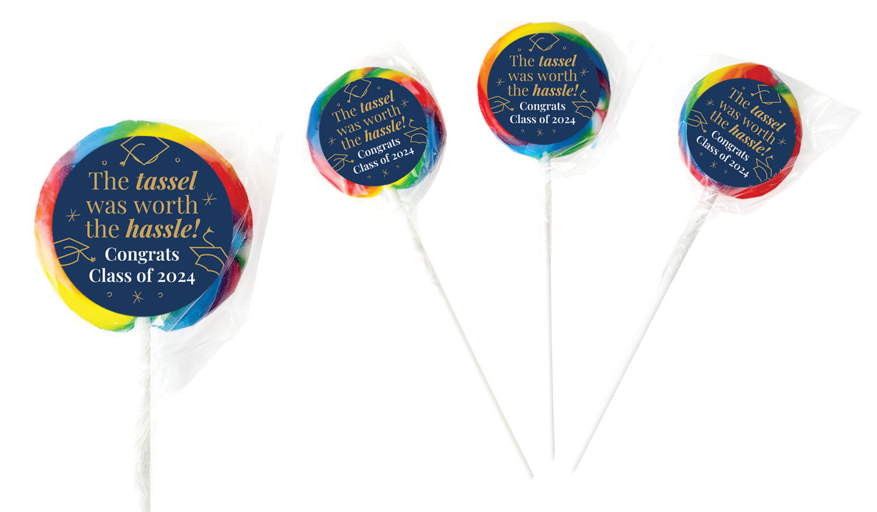 Tumbling Hats Graduation Personalised Lollipops