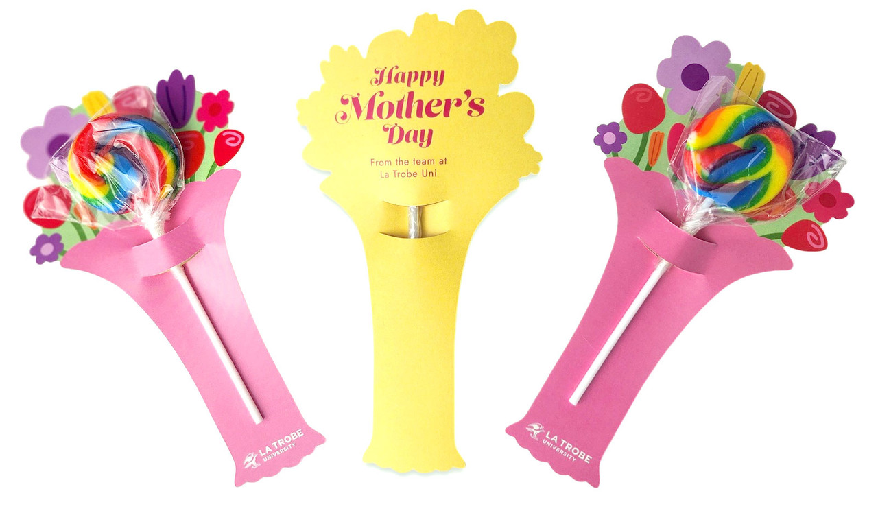 Flower Arrangement Pop Holder With Rainbow Lollipop