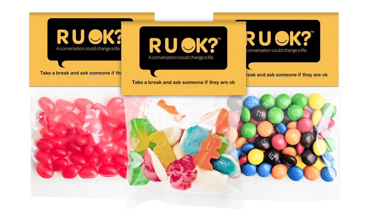 RUOK Day Branded Lolly Bag With Topper