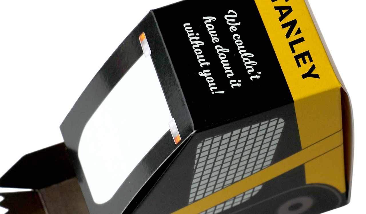 Example of branded personalisation of digger boxes