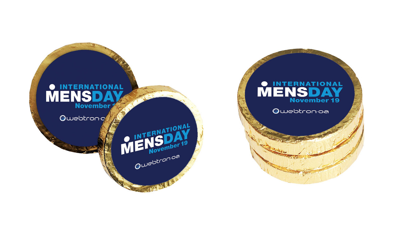 International Mens Day Custom Chocolate Coin