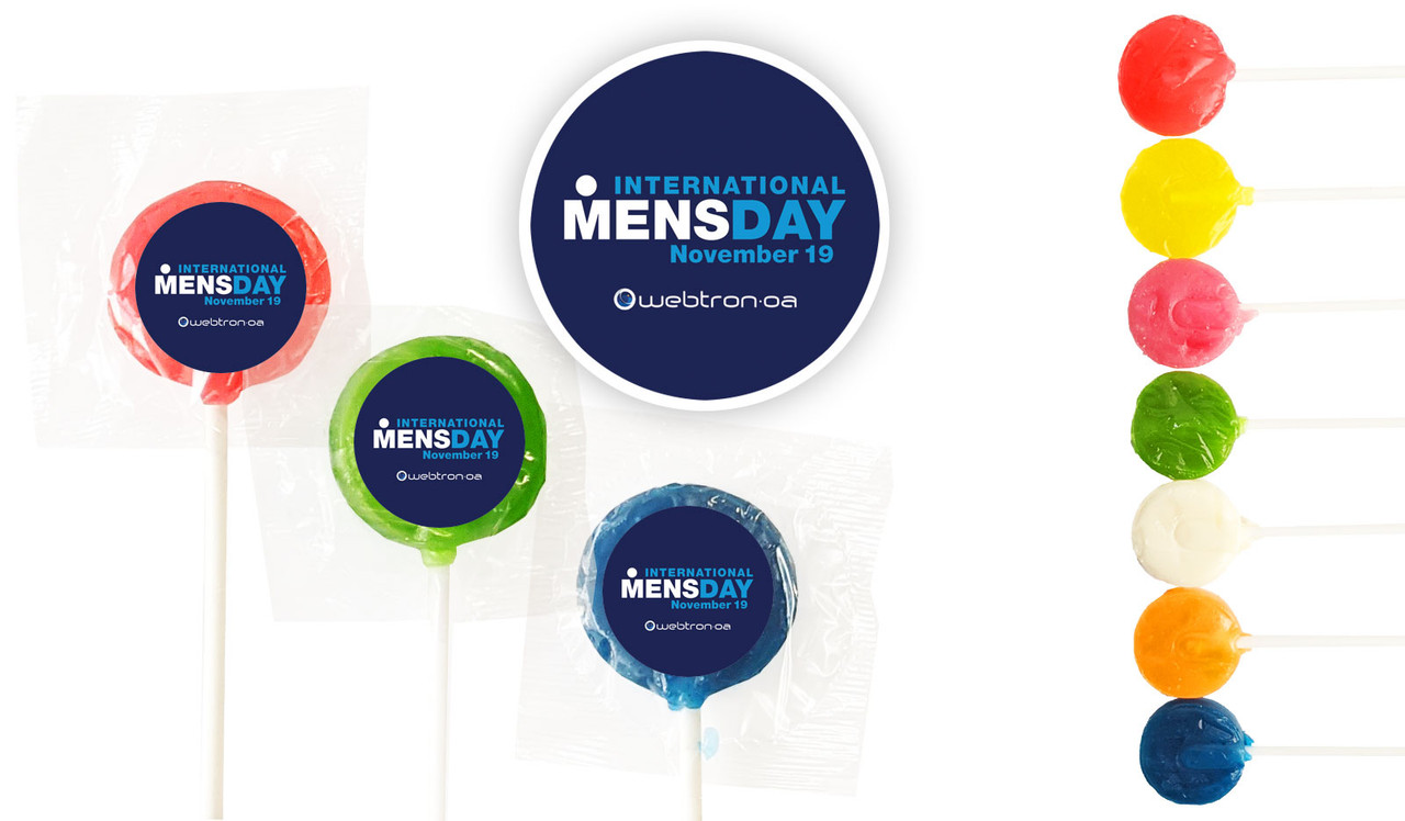International Mens Day Custom 3cm Mini Lollipops