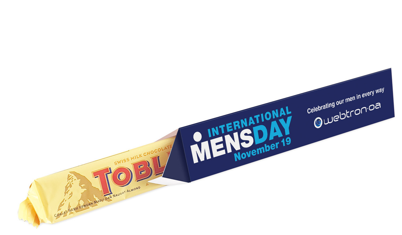 International Mens Day Branded Toblerone Bar Box