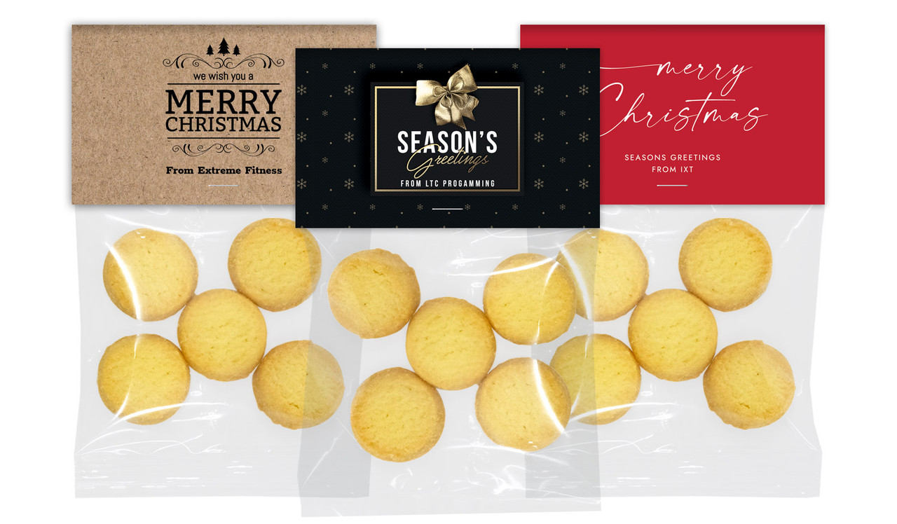 Shortbread Cookie Bags With Branded Topper