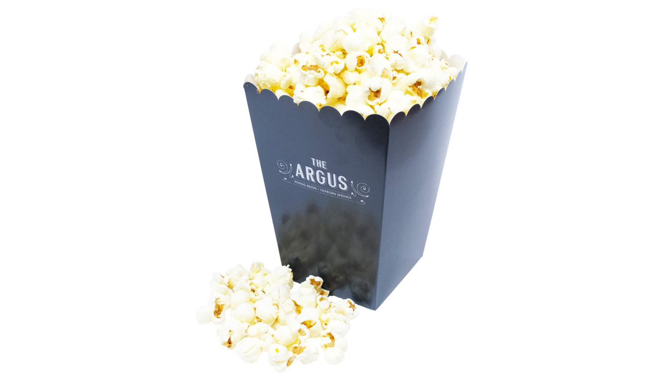 Dark colour popcorn box colours work best