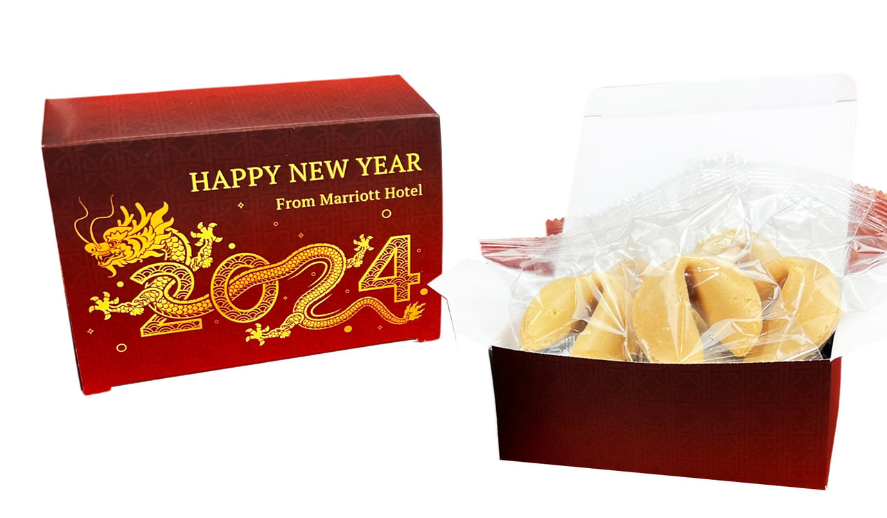 Tuck Box With 5 x Fortune Cookies (Generic Message Inside)