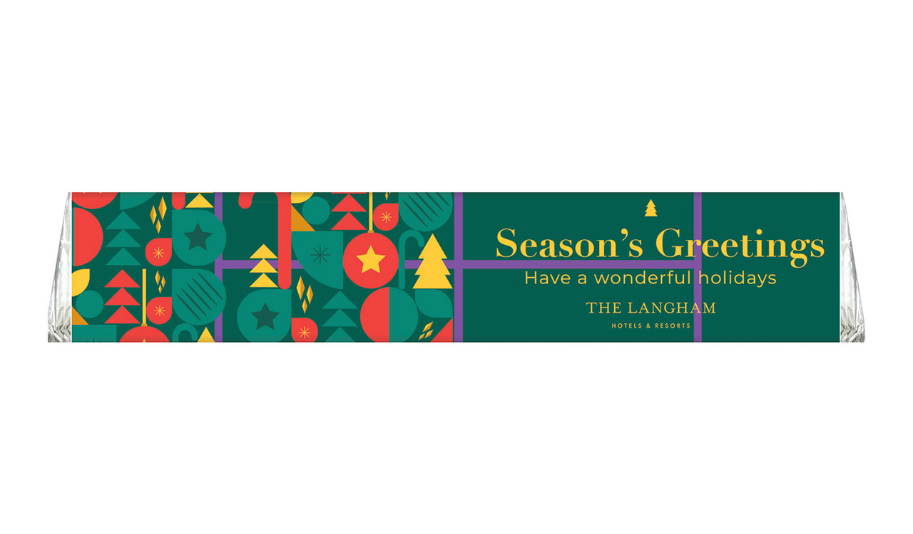 Bright And Merry Christmas Personalised Large Toblerone Bar 100g