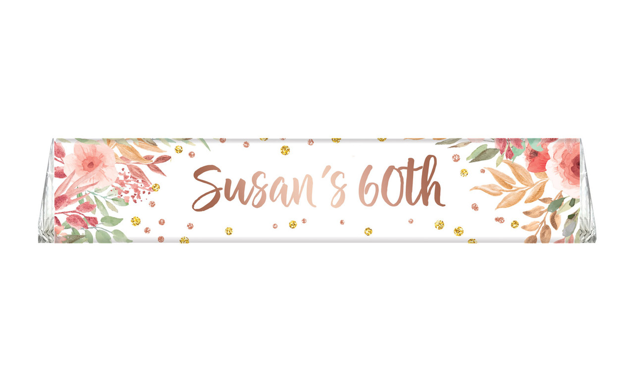  Peach Floral Custom Large Toblerone Chocolate Bar 100g