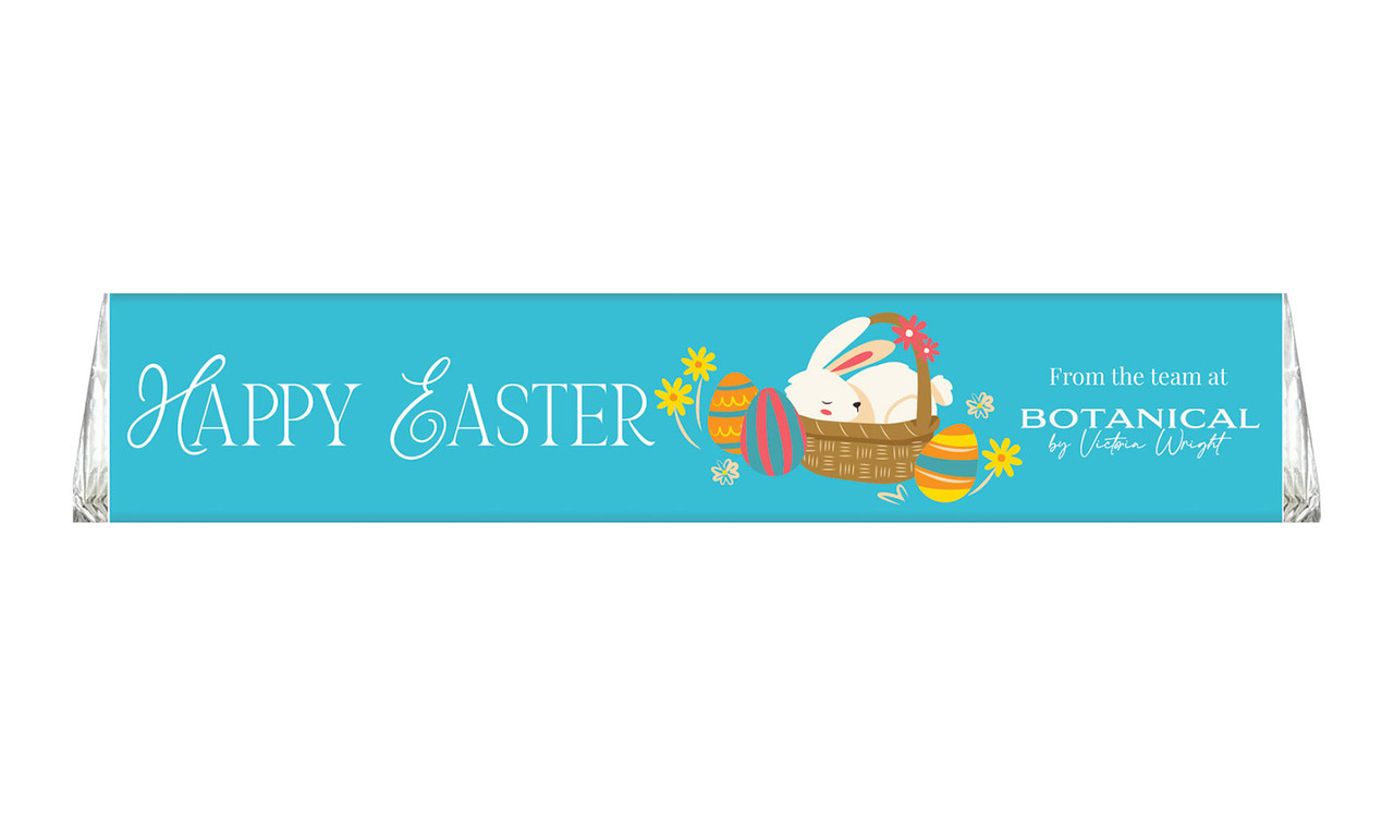 Blue Bunny Basket Personalised Large Toblerone Bar 100g