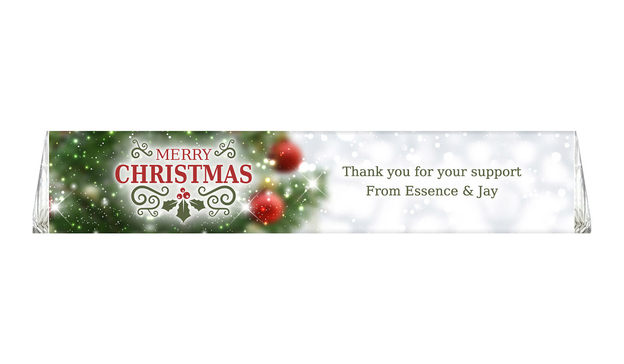 Bokeh Tree Custom Christmas Large Toblerone Bar 100g