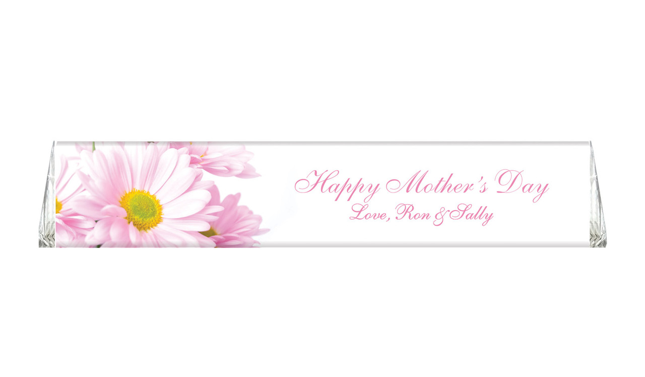 Pink Daisies Personalised Large Toblerone Mother's Day Chocolates 100g