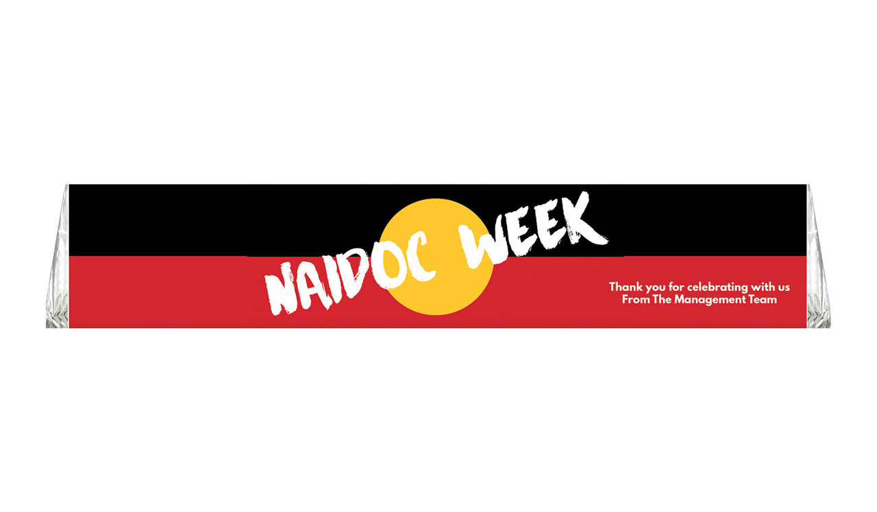 Aboriginal Flag NAIDOC Week Personalised Large Toblerone 100g