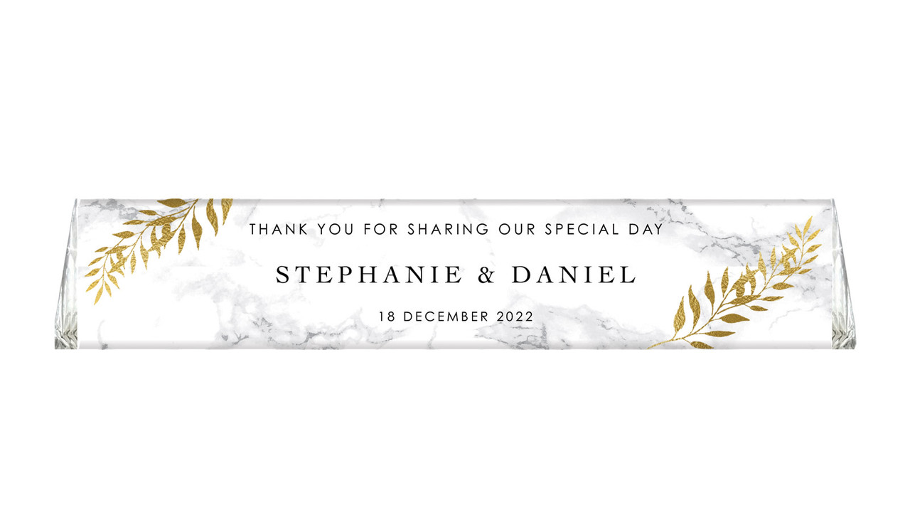 Marble And Fern Large Toblerone Wedding Personalised Chocolates 100g