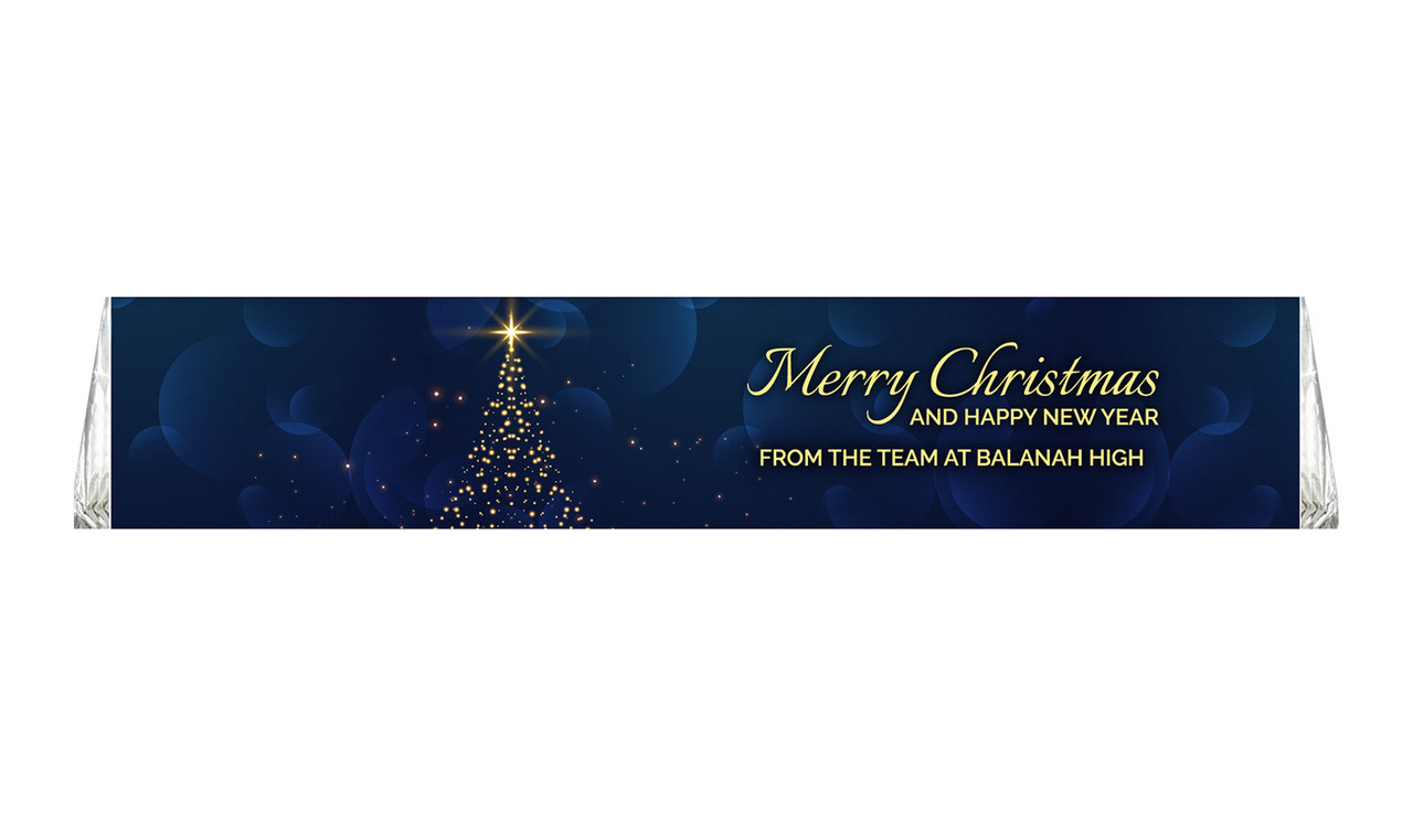 Blue Night Christmas Personalised Large Toblerone Bar 100g