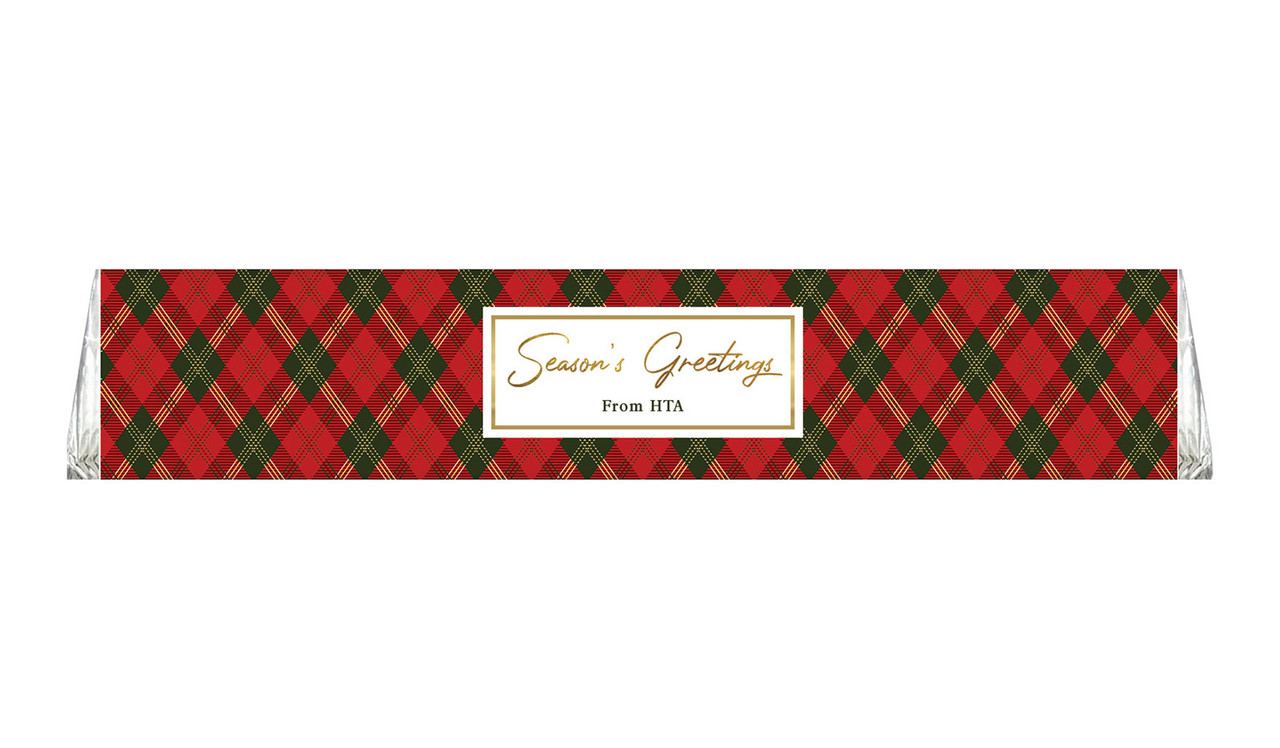 Tartan Christmas Personalised Large Toblerone Bar 100g
