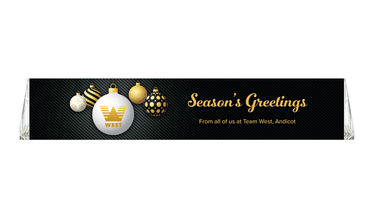 Luxury Black Personalised Christmas Large Toblerone Chocolates 100g