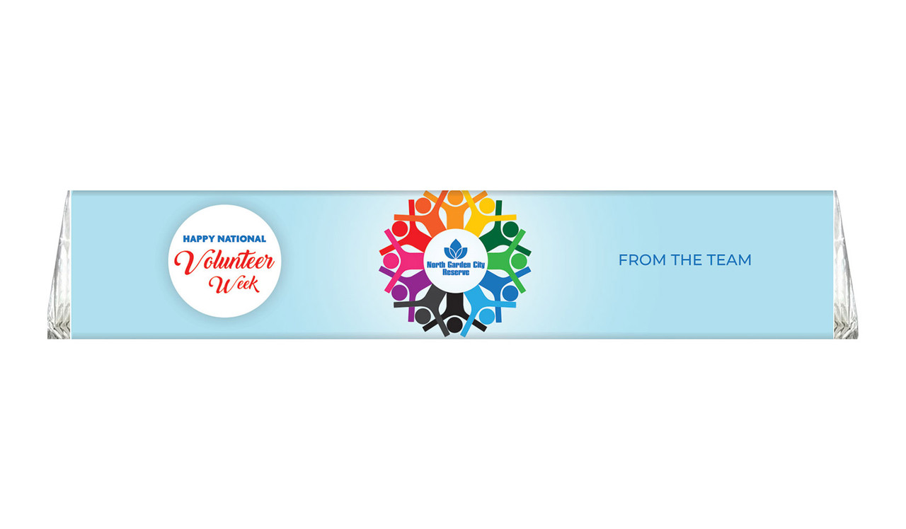 Rainbow Peoples Volunteer Week Personalised Large Toblerone 100g