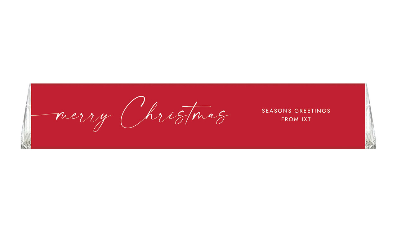 Red Cursive Christmas Personalised Large Toblerone Bar 100g