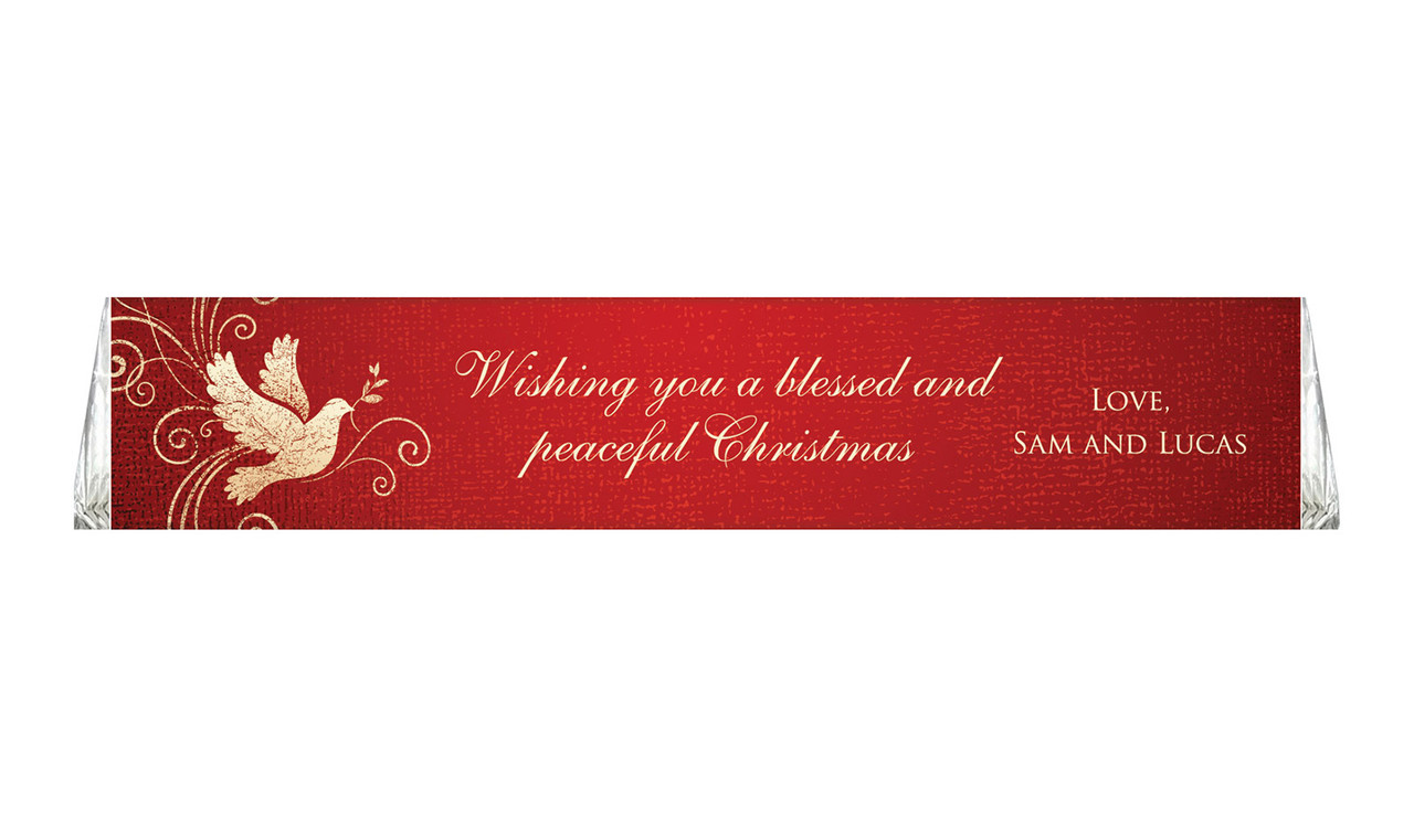 Dove In Gold Christmas Personalised Large Toblerone Bar 100g
